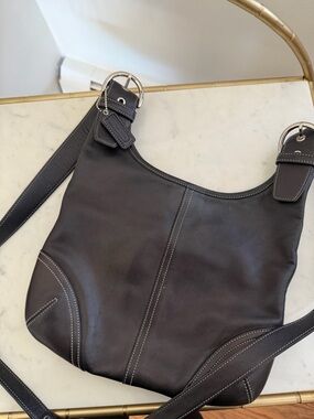 Coach Black Leather Crossbody Bag-Vintage!